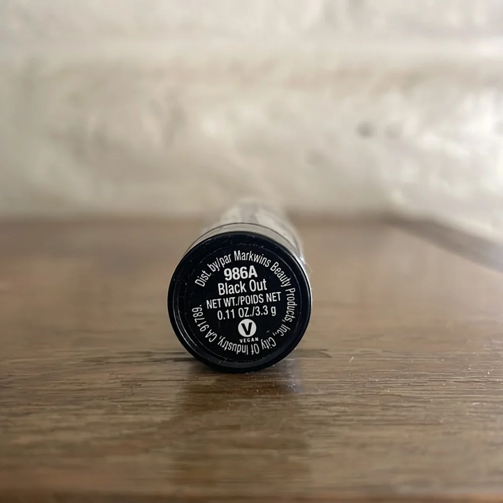 Wet N Wild sealed black out lipstick 986A